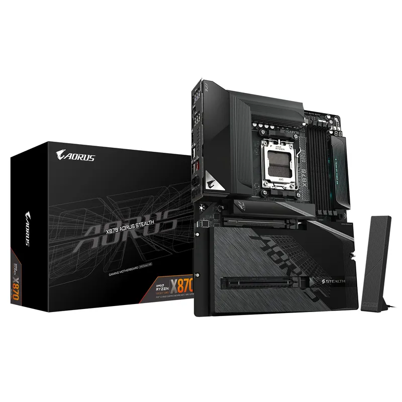 Pb AMD Sam5 Gigabyte X870 Aorusstealth W7 4drr5 HDMI Pcie5 2sata3 4M2 Usb3.2 ATX