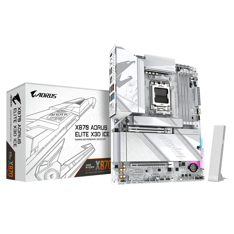 Pb AMD Sam5 Gigabyte X870 A Elite X ICE WF7 4drr5 HDMI Pcie5 4sta3 4M2 Usb4 ATX