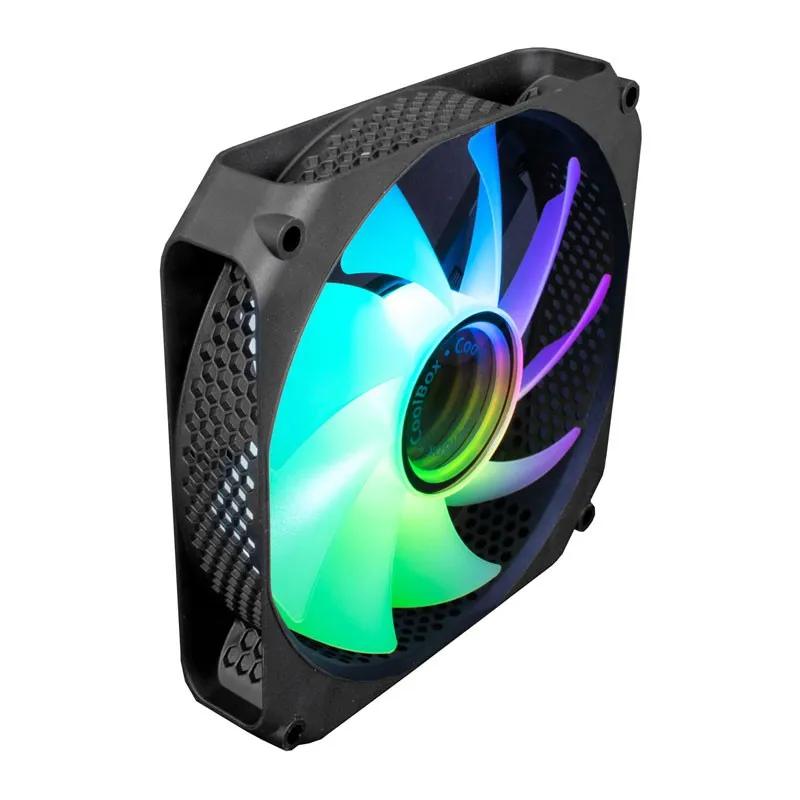 Ventilador Caja Adicional 12x12 Argb Coolbox Infinity Coo-va-12ar02 Negro