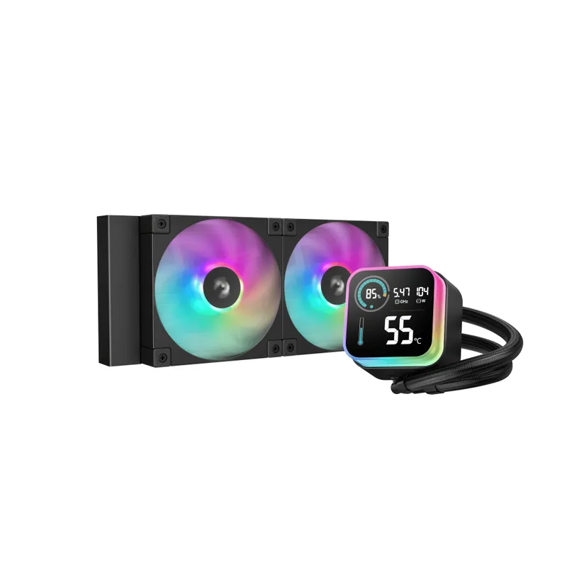 Refrigerador Liquido CPU Deepcool Lq240 AIO LED Digital Displ R-lq240-bklsmw-g-1