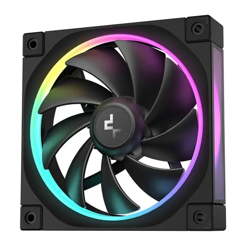 Ventilador Caja Adicional 12x12 Deepcool Fl12 Argb Negro R-fl12-bkapn1-g