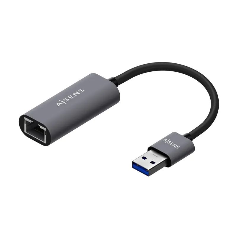 Conversor USB 3.0 A Ethernet Gigabit 10/100/1000 Mbps Gris 15CM Aisens A106-0708 - foto 2