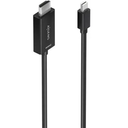 Cable Conversor Mini DP A HDMI 4k60hz Mini Dpm-hdmim Negro 3.0m Aisens A125-0889