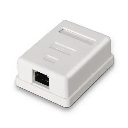 Roseta DE Superficie RJ45 Cat.6 FTP 1 Toma Blanco Aisens A139-0303