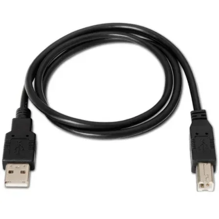 Cable USB 2.0 Impresora Aisens A101-0005/ USB Tipo-B Macho - USB Macho/ 1m/ Negro - foto 2