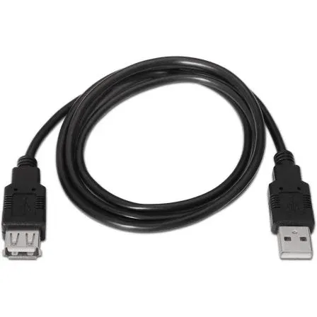 Cable Alargador USB 2.0 Aisens A101-0016/ USB Macho - USB Hembra/ Hasta 2.5W/ 60Mbps/ 1.8m/ Negro - foto 2