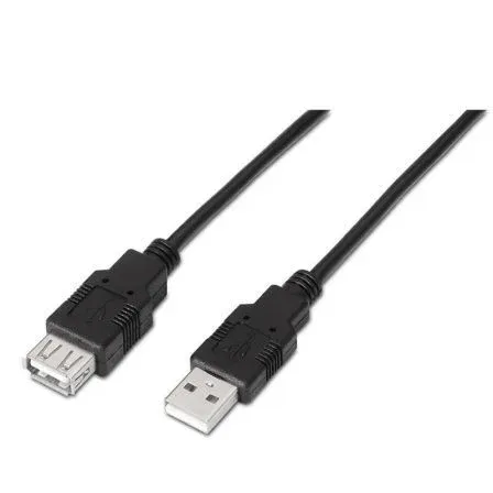 Cable USB 2.0 Tipo Am-ah Negro 3.0m Aisens A101-0017