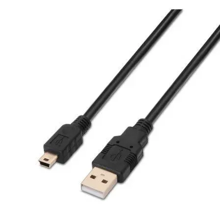 Cable USB 2.0 Tipo Am-mini BM Negro 1.0m Aisens A101-0024