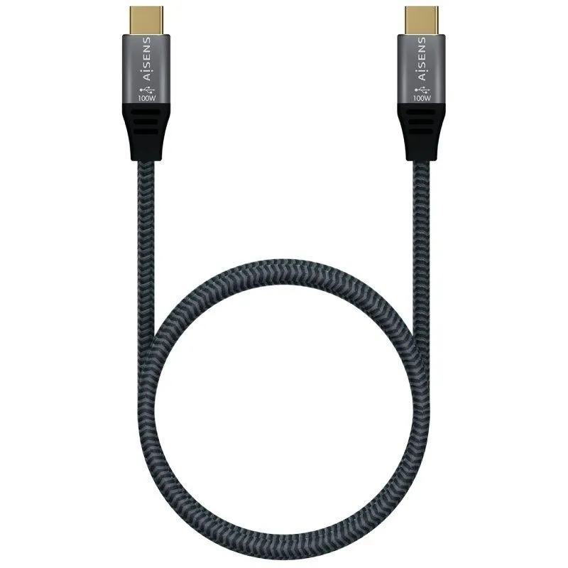 Cable USB 2.0 Aluminio 5A 100W E-mark Usb-cm-usb-cm Gris 1.0m Aisens A107-0628 - foto 2