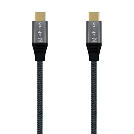 CABLE USB 3.2 GEN2x2 20GBPS 100W E-MARK USB-CM-USB-CM GRIS 2.0M AISENS A107-0634