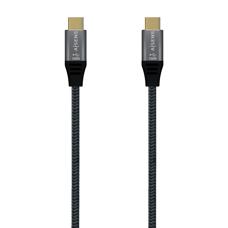 CABLE USB 3.2 GEN2x2 20GBPS 100W E-MARK USB-CM-USB-CM GRIS 1.0M AISENS A107-0671 - foto 2