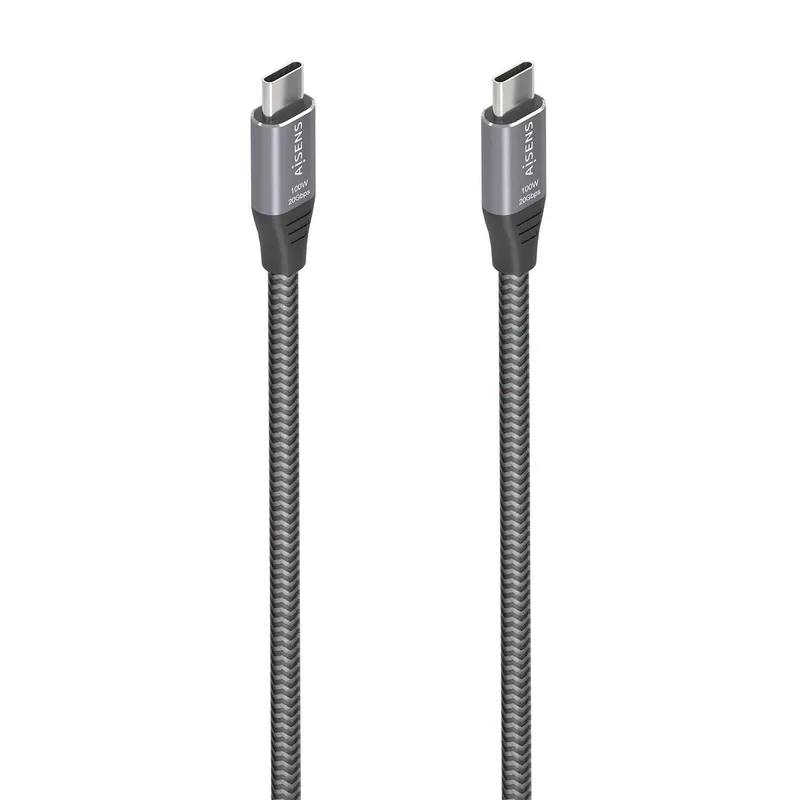 CABLE USB 3.2 GEN2x2 ALU 8K30HZ 5A E-MARK USB-CM-CM GRIS 3.0M AISENS A107-0875 - foto 2