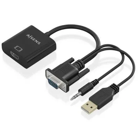 Conversor Svga+audio A HDMI Vgam+jackm+usb-am-hdmi H Negro 20CM Aisens A115-0872