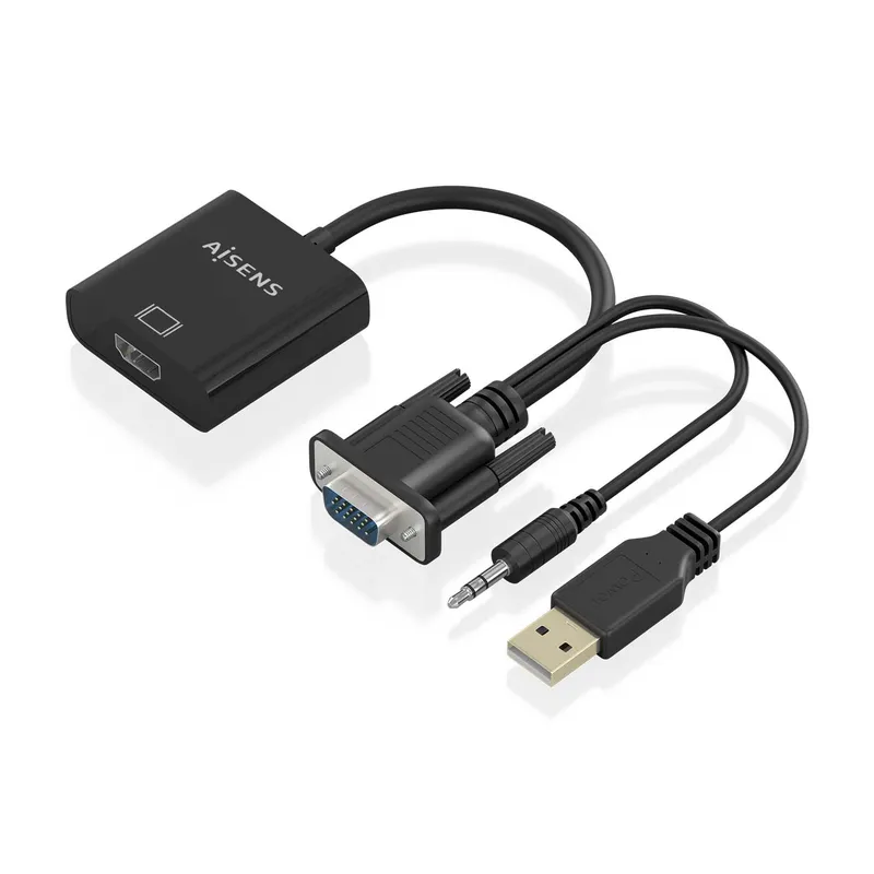Conversor Svga+audio A HDMI Vgam+jackm+usb-am-hdmi H Negro 20CM Aisens A115-0872 - foto 2