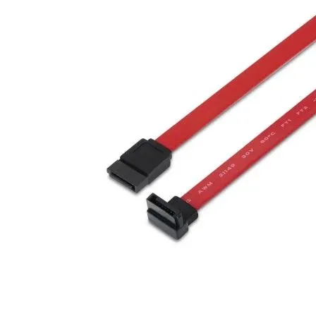 Cable SATA III Datos 6G Datos Acodado Rojo 0.5m Aisens A130-0155
