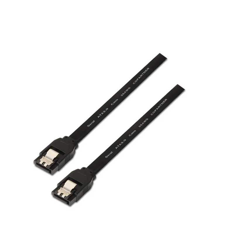 Cable SATA III Datos 6G CON Anclajes Negro 0.5m Aisens A130-0157 - foto 2
