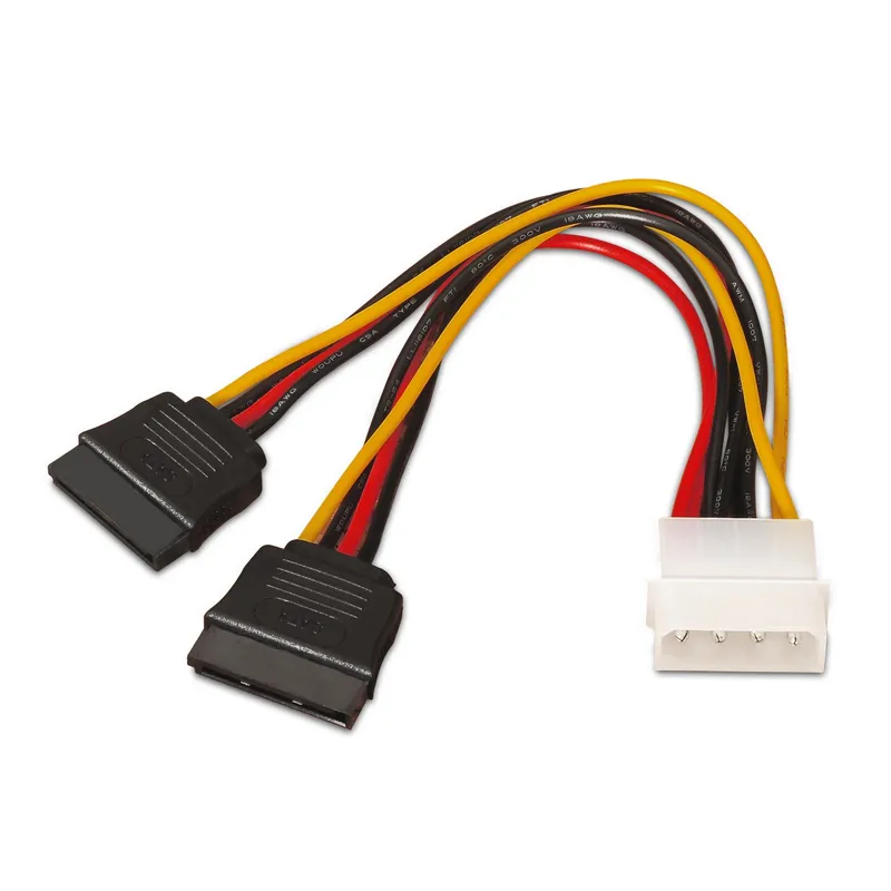 Cable SATA Alimentacion Molex 4pinm-2xsatah 20CM Aisens A131-0161 - foto 2