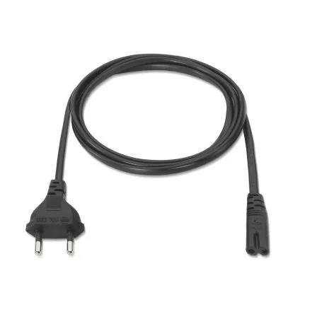 Cable Alimentación Forma 8 Aisens A132-0173/ CEE7/16 Macho - C7 Hembra/ Hasta 1500W/ 1.5m/ Negro - foto 2