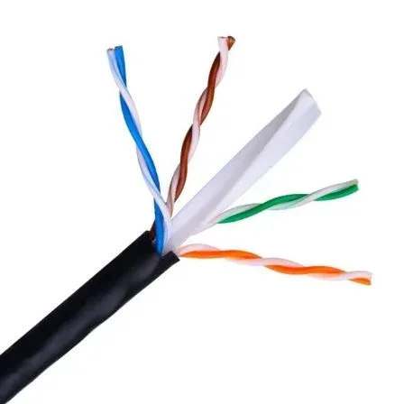 Cable RED RJ45 Cat.6e UTP Rigido Awg24 Exterior 100M Aisens Negro A135-0263