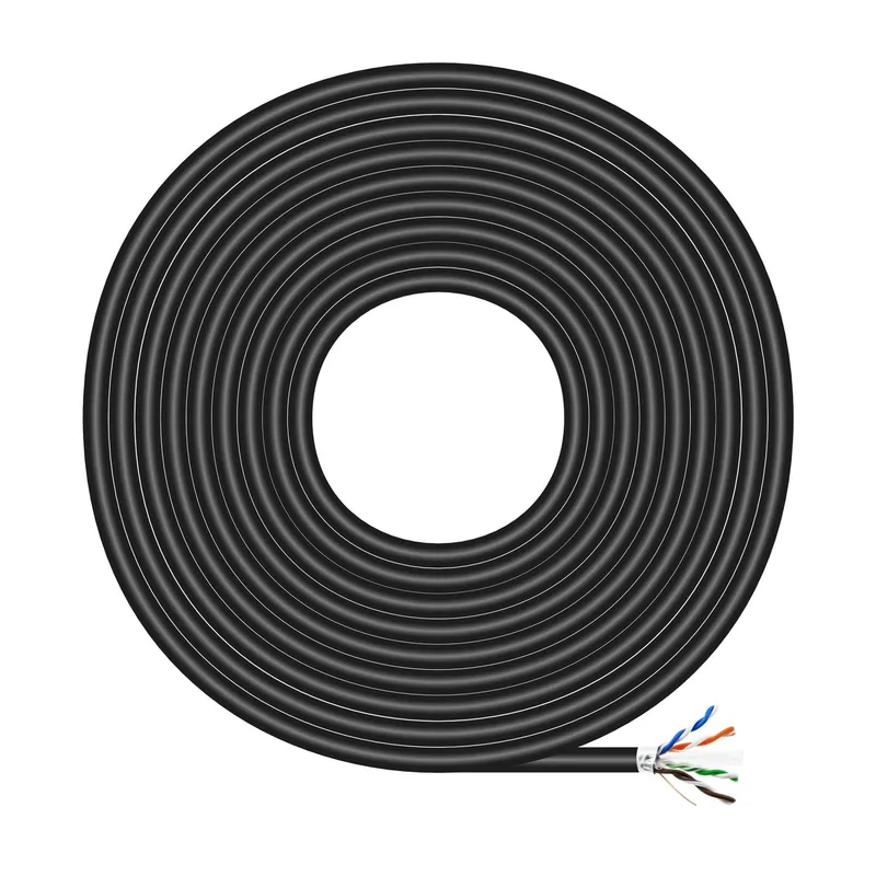 Cable RED RJ45 Cat.6 FTP Rigido Awg24 Exterior Negro 100M Aisens A135-0673 - foto 2