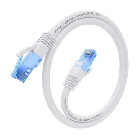 Cable de Red RJ45 AWG26 CCA UTP Aisens A135-0822 Cat.6/ 3m/ Blanco - foto 2