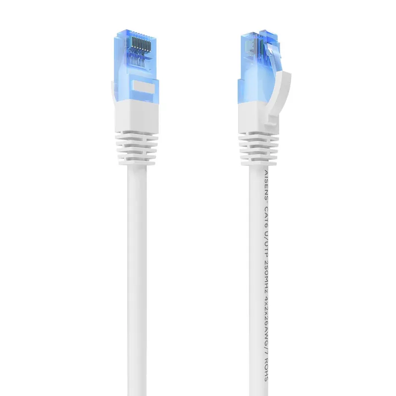 Cable RED Latiguillo RJ45 Cat.6 UTP Awg26 CCA Blanco 7.5m Aisens A135-0825 - foto 2