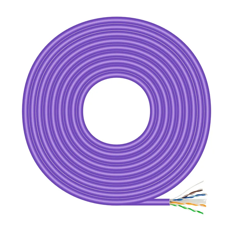 Cable RJ45 Lszh Cat.6 UTP Rigid Awg23 CCA Aleacion Violeta 100M Aisens A135-0747 - foto 2