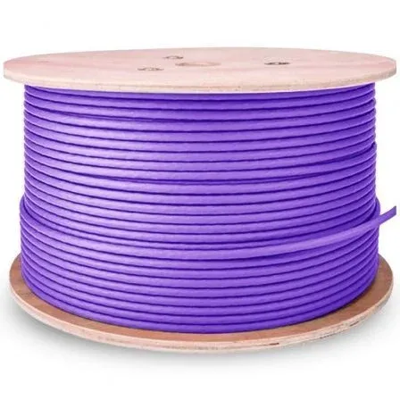 Cable RJ45 Lszh Cat.6 UTP Rigid Awg23 CCA Aleacion Violeta 500M Aisens A135-0749