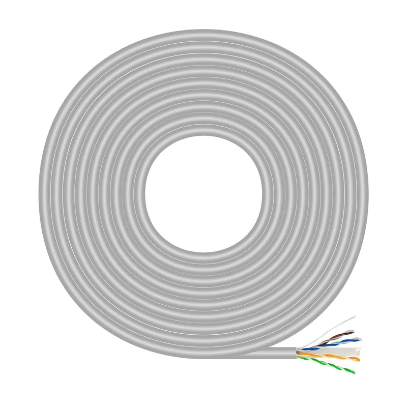 Cable RED RJ45 Cat.6 UTP Rigido Awg23 CCA Aleacion Gris 305M Aisens A135-0750 - foto 2