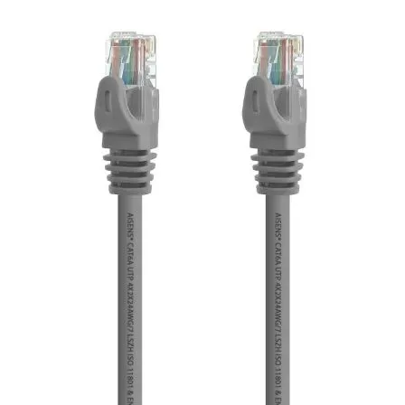 Cable RED Latiguillo RJ45 Lszh Cat.6a UTP Awg24 Gris 0.5m Aisens A145-0325