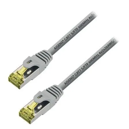 Cable RED Latiguillo RJ45 Lszh Cat.7 Sftp Awg26 Gris 0.5m Aisens A146-0333
