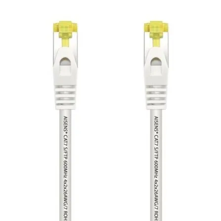 Cable RED Latiguillo RJ45 Lszh Cat.7 Sftp Awg26 Blanco 2.0m Aisens A146-0491