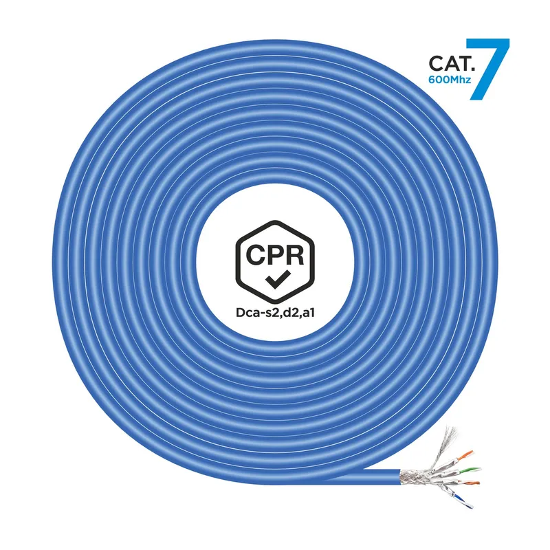 CABLE RED RJ45 LSZH CPR Dca CAT7 600 MHZ S/FTP AWG23 AZUL 100M AISENS A146-0664 - foto 2