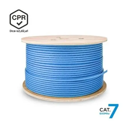 CABLE RED RJ45 LSZH CPR Dca CAT7 600 MHZ S/FTP AWG23 AZUL 305M AISENS A146-0665