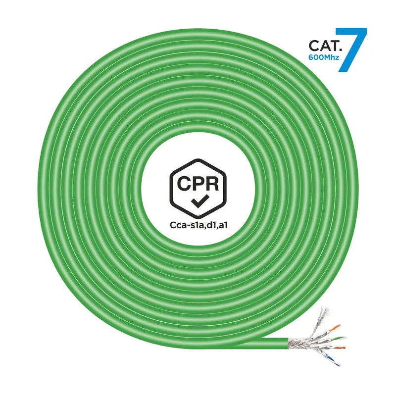 CABLE RED RJ45 LSZH CPR Cca CAT7 600 MHZ S/FTP AWG23 VERDE 305M AISENS A146-0667 - foto 2