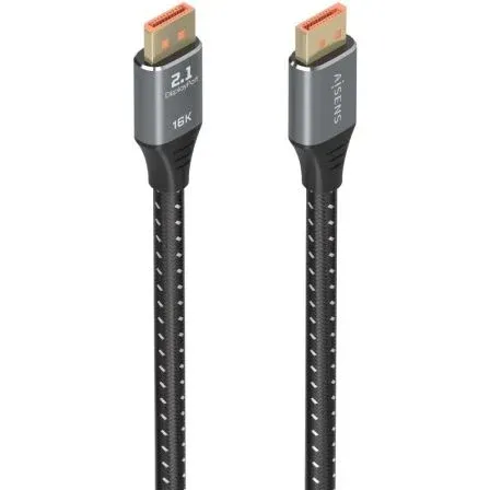 Cable Displayport V2.1 16k60hz 80GBPS Dpm-dpm Negro 1.0m Aisens A158-0901