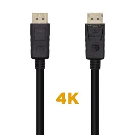 Cable Displayport V1.2 4K 60HZ Dpm-dpm Negro 1.0m Aisens A124-0455