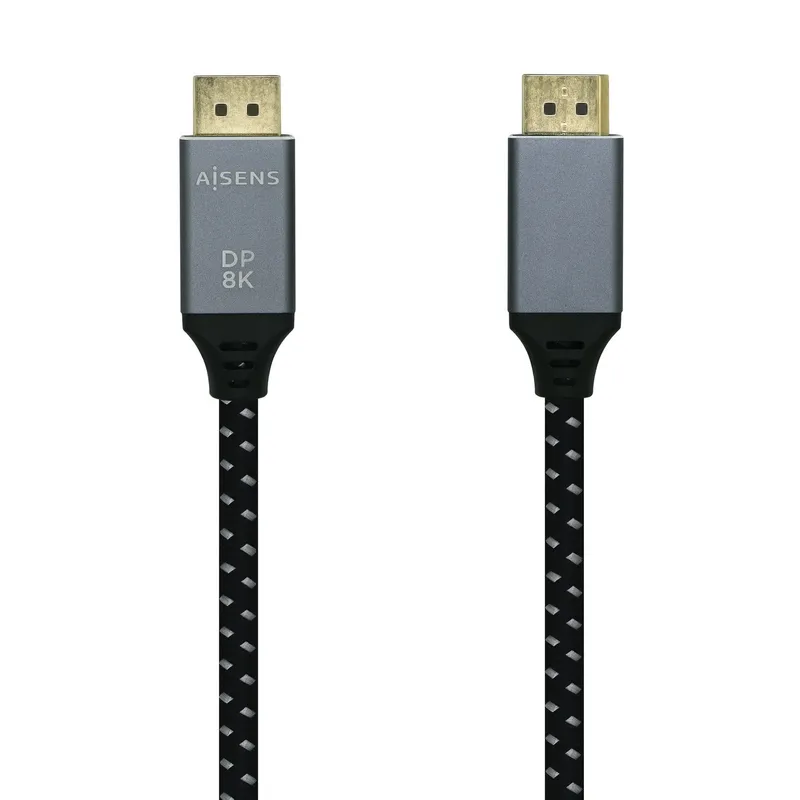 Cable Displayport V1.4 8K 60HZ Dpm-dpm Gris Negro 2.0m Aisens A149-0437 - foto 2
