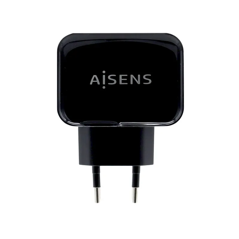 CARGADOR USB AISENS PARED 17W 5V 3.4A 2xUSB CON CONTROL AI NEGRO A110-0440 - foto 2
