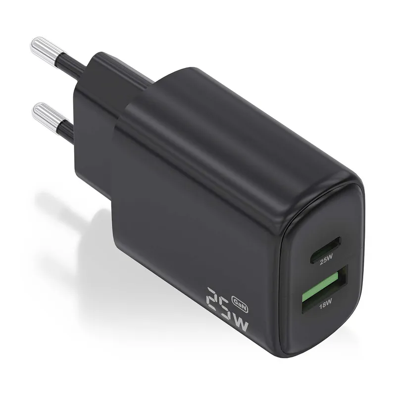 CARGADOR 25W 1xUSB-C PD3.0 1xUSB-A QC3.0 NEGRO AISENS A110-0912 - foto 2