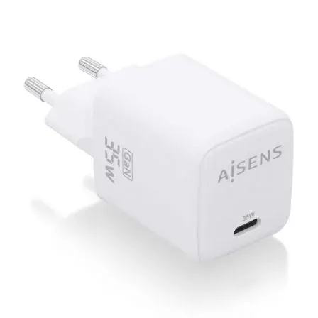 CARGADOR GaN 35W 1xUSB-C PD3.0 QC4.0 BLANCO AISENS ASCH-35W1P016-W