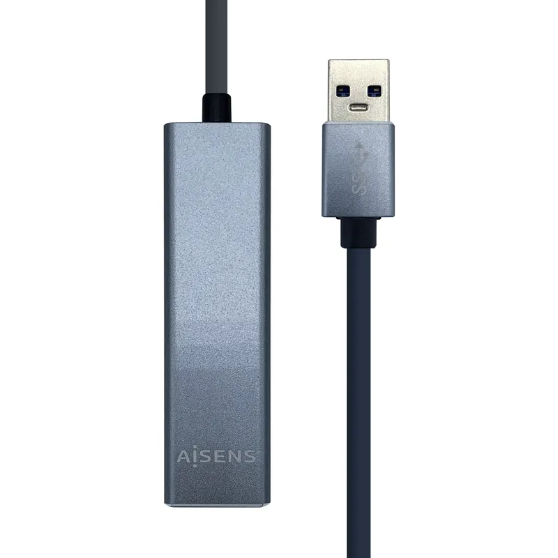 Conversor USB 3.0 A Ethernet Gibabit Y 3USB 3.0 15CM Aisens Gris A106-0401 - foto 2