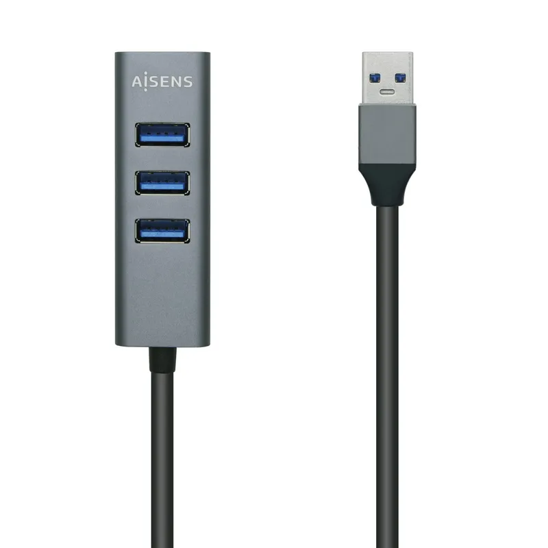 HUB USB 3.0 ALUMINIO TIPO AM-4xTIPO AH NEGRO 10CM AISENS A106-0507 - foto 2