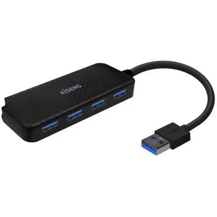 Hub USB 3.0 Tipo Am-4xtipo AH Negro 15CM Aisens A106-0713