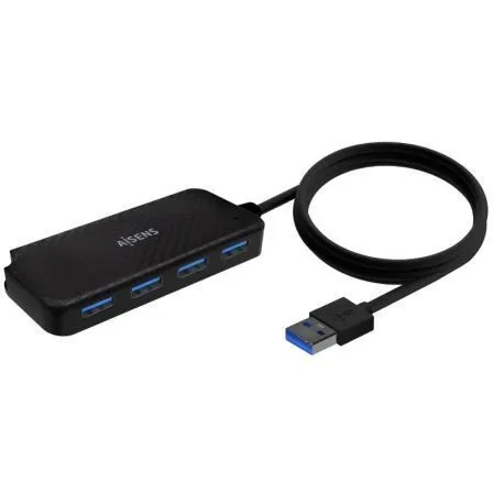 Hub USB 3.0 Tipo Am-4xtipo AH Negro 60CM Aisens A106-0714