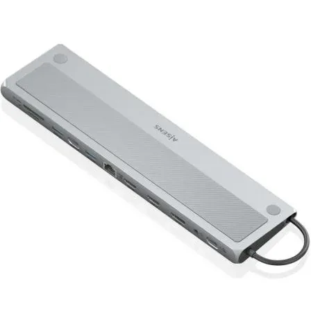 DOCK USBC A 2HDMI DP RJ45 3USBA 2USBC PD TF SD 1Audio GRIS AISENS ASUC-12P020-GR