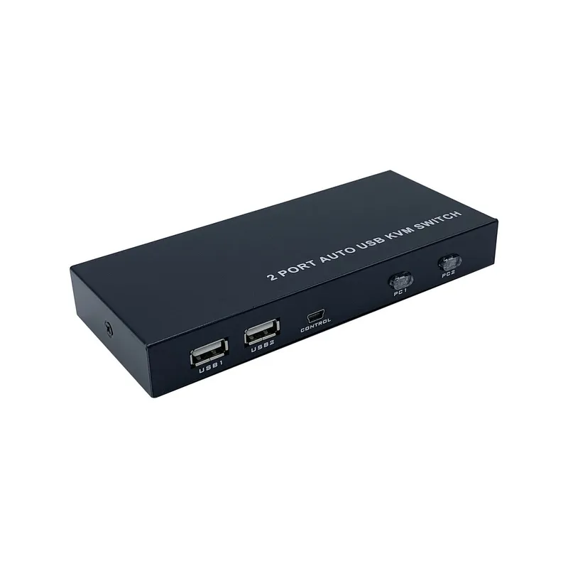 Conmutador KVM HDMI Aisens A111-0400 4k@60hz USB 1u-2pc Fuente Alimenta Negro - foto 2