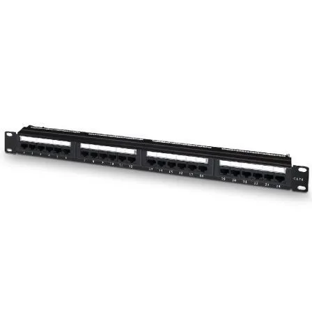 Panel DE Parcheo 24 Puertos RJ45 Cat.6 UTP 19 1U Dual IDC Aisens A141-0509
