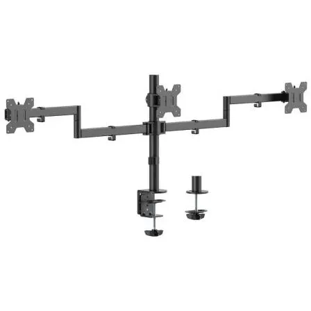 SOPORTE MESA GIRA INCLI 3 MONITORES 10KG 2 Brazos 13-27 NEGRO AISENS DT27TSR-281