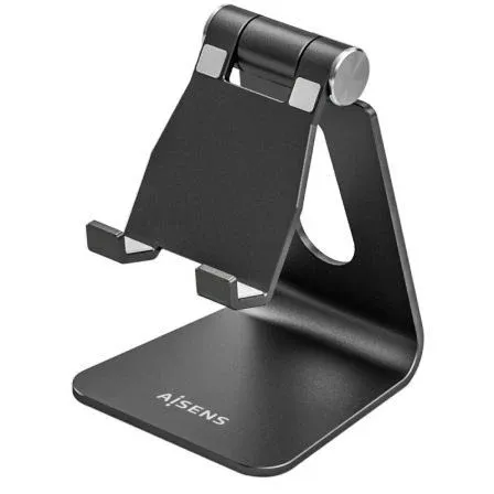 Soporte Tablet Smartphone Sobremesa M Ajustable (1 Pivote) Aisens Negro Ms1pm-084